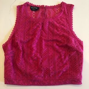 Bebe lace crop top